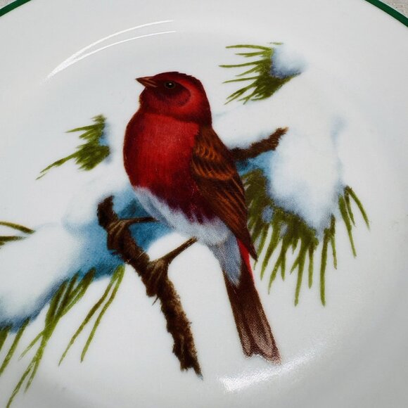National Wildlife Federation WFE3 Songbird Red Birds 7.5" Salad Plates Set of 3 - Picture 12 of 16